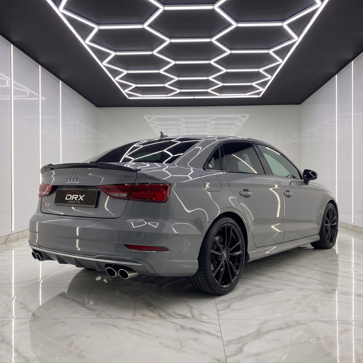 Alerón Trasero Audi A3 S3 RS3 Sedán 8V Negro Brillo (2014-2020)