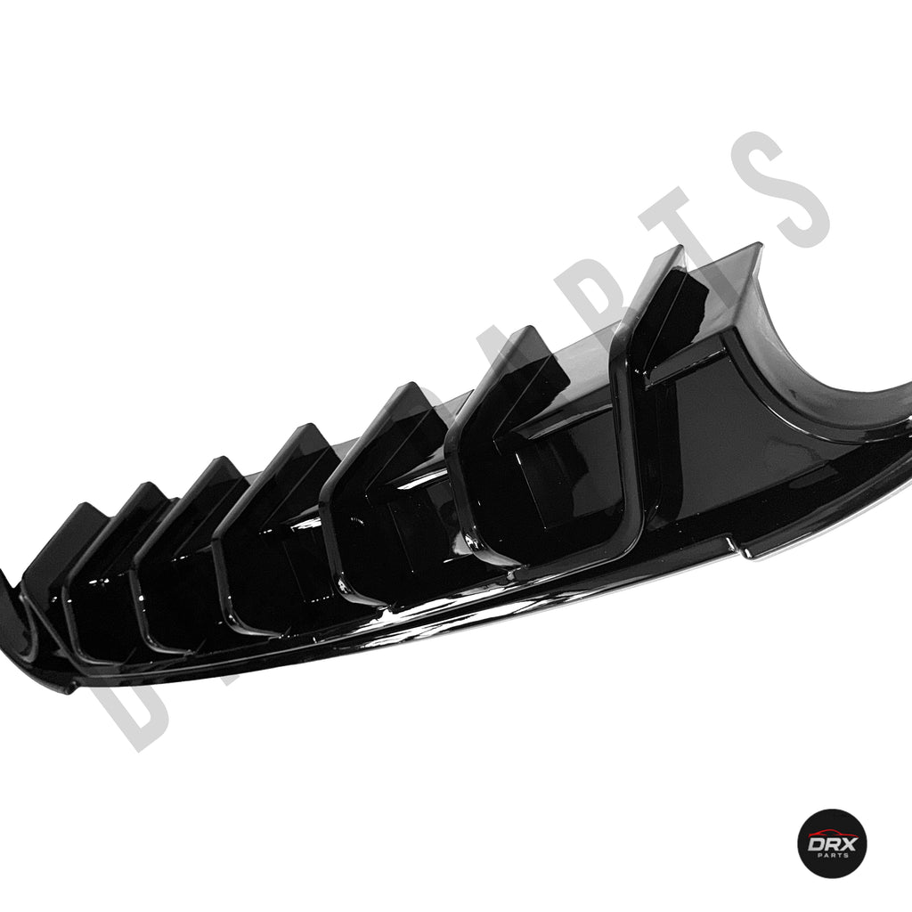 Difusor trasero Golf GTI MK7 negro brillo detalle de aletas